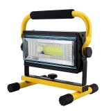 Noname Extra fényerejű 100W USB Hordozható 20WCOB + 80db SMDfehér + 20db SMD színes Led reflektor 6x akk...