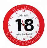 Noname Falióra kerek 18 Boldog születésnapot 28cm 02601 - Óra, falióra