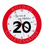 Noname Falióra kerek 20 Boldog születésnapot 28cm 02602 - Óra, falióra