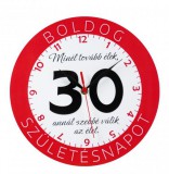 Noname Falióra kerek 30 Boldog születésnapot 28cm 02603 - Óra, falióra