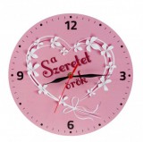 Noname Falióra kerek A szeretet örök 28cm 02580 - Óra, falióra