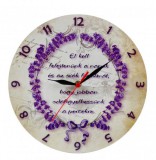 Noname Falióra kerek El kell felejtenünk... levendulás 28cm 02578 - Óra, falióra