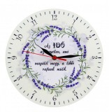 Noname Falióra kerek levendulás Az idő az egyetlen... 28cm 03223 - Óra, falióra