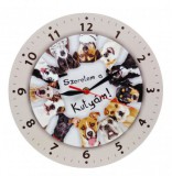 Noname Falióra kerek Szeretem a kutyám natúr 28cm 03222 - Óra, falióra