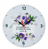 Noname Falióra kerek Szeretetre van idő madaras 28cm 02581 - Óra, falióra
