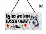 Noname Fatábla 02 Alaszkai malamut 22x11cm - Falikép