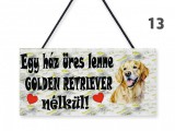 Noname Fatábla 13 Golden retriever 22x11cm - Falikép