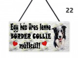 Noname Fatábla 22 Border Collie 22x11cm - Falikép
