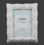 Noname Fényképtartó fehér csipkés 10x15cm-es képhez RX5546 - Fényképtartó
