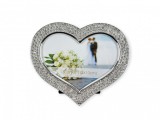 Noname Fényképtartó szíves strasszos 13x10cm-es képhez PF11086-4 - Fényképtartó