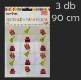 Noname Függő dekoráció szülinapos 3db 90cm 216842