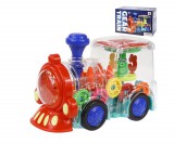 Noname Gear Train Átlátszó világítós zenélős önműködő mozdony No.FS238-1A - Gyerek játék