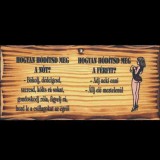 Noname Hogyan hódíts? - Tréfás fatábla