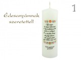 Noname Idézetes henger gyertya 6x20cm 2féle - Idézetes gyertya