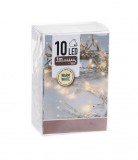 Noname Karácsonyi 10 LEDes fényfüzér melegfehér beltéri elemes 1,3m AXS000600 - Karácsonyi LEDes fényfüz...