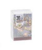 Noname Karácsonyi 30 LEDes fényfüzér melegfehér beltéri elemes 3,3m AXS000640 - Karácsonyi LEDes fényfüz...