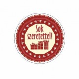 Noname Karácsonyi körcímke 20 db/cs Sok szeretettel