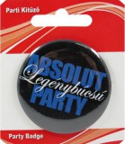 Noname Kitűző Legénybúcsú Absolut Party 5,5cm MK33152