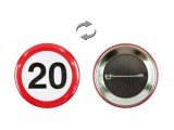 Noname Kitűző sebességkorlátozó tábla - 20-as 5,5cm MK30403: