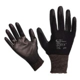 Noname KÖTÖTT KESZTYŰ FEKETE NYLON, XL-ES MÉRET, 10' POLIURETÁNBA MÁRTOTT TENY. ÉS UJJHEGY 865108