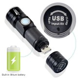 Noname Lámpa 200w Elemlámpa Akkumulátorral Cree Led Zoom Usb