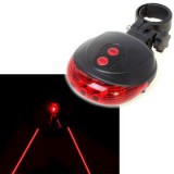 Noname Lézeres Bicikli vörös hátsó lámpa 5 Led +2 lézer - DW-116