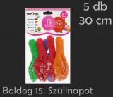 Noname Lufi Boldog 15. Szülinapot színes 5db 30cm 21040