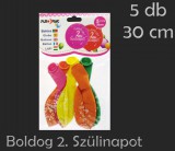 Noname Lufi Boldog 2. Szülinapot színes 5db 30cm 21027
