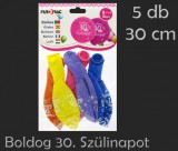 Noname Lufi Boldog 30. Szülinapot színes 5db 30cm 21046