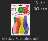 Noname Lufi Boldog 8. Szülinapot színes 5db 30cm 21033