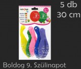Noname Lufi Boldog 9. Szülinapot színes 5db 30cm 21034