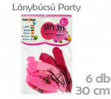 Noname Lufi Lánybúcsú rózsaszín 6db 30cm 602128