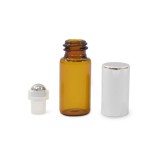 Noname Mini golyós üveg 3 ml ezüst kupakkal