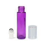 Noname Mini golyós üveg lila 10 ml ezüst (csíkos) kupakkal