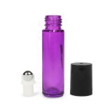 Noname Mini golyós üveg lila 10 ml fekete kupakkal