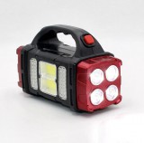 Noname Multifunkciós 4 LED + 2 COB LED Lámpa akkumulátoros Napelemes munkalámpa elemlámpa, USB - HB-2678...