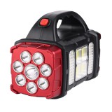 Noname Multifunkciós 8 LED + 4 COB LED Lámpa akkumulátoros Napelemes munkalámpa elemlámpa, USB - HB-1678...