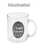 Noname Óncímkés Üveg bögre 0,3l Köszönettel fémcímkés - Óncímkés Üveg bögre