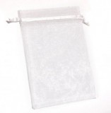 Noname Organza tasak gyémánt fehér 10 db/csomag 9 X 12 cm