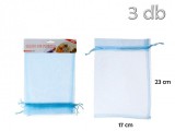 Noname Organza tasak világoskék 3db 17x23cm 215890