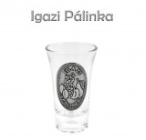 Noname Pálinkás pohár 5cl Igazi pálinka fémcímkés - Magyaros ajándék