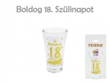 Noname Pálinkás pohár Boldog 18. Szülinapot 9cm 8414 - Tréfás Feles pohár