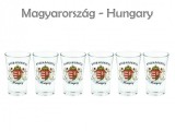Noname Pálinkás pohár szett 3,4cl 6db Kétangyal címeres Magyarország - Magyaros ajándék