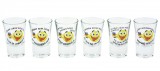 Noname Pálinkás pohár szett 3,4cl 6db Smiley vicces - Pálinkás pohár készlet