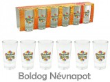 Noname Pálinkás pohár szett Boldog Névnapot 6db - Pálinkás pohár készlet