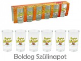 Noname Pálinkás pohár szett Boldog szülinapot 6db - Pálinkás pohár készlet