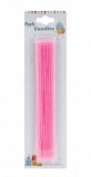 Noname Party gyertya rózsaszín vékony hosszú 16db 16,5cm 604474