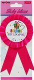 Noname Party kitűző Boldog szülinapot rózsaszín 15cm 610973