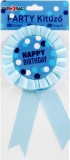 Noname Party kitűző Happy Birthday kék 17cm 615367