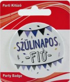 Noname Party kitűző Szülinapos fiú 6cm MK25494